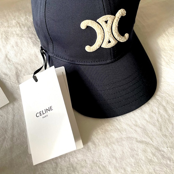 Celine Cotton Triomphe Baseball Cap 
